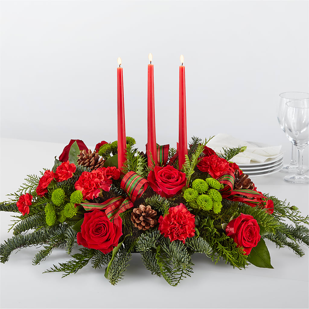 By the Candlelight Centerpiece – BOWS PETALS 'N LACE, Livingston TN