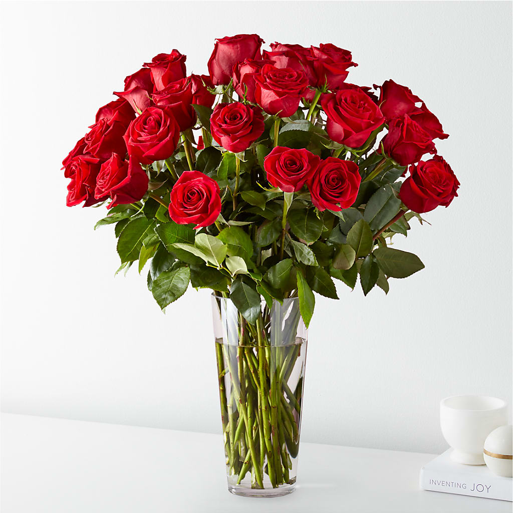 Long Stem Red Rose Bouquet – BOWS PETALS 'N LACE, Livingston TN