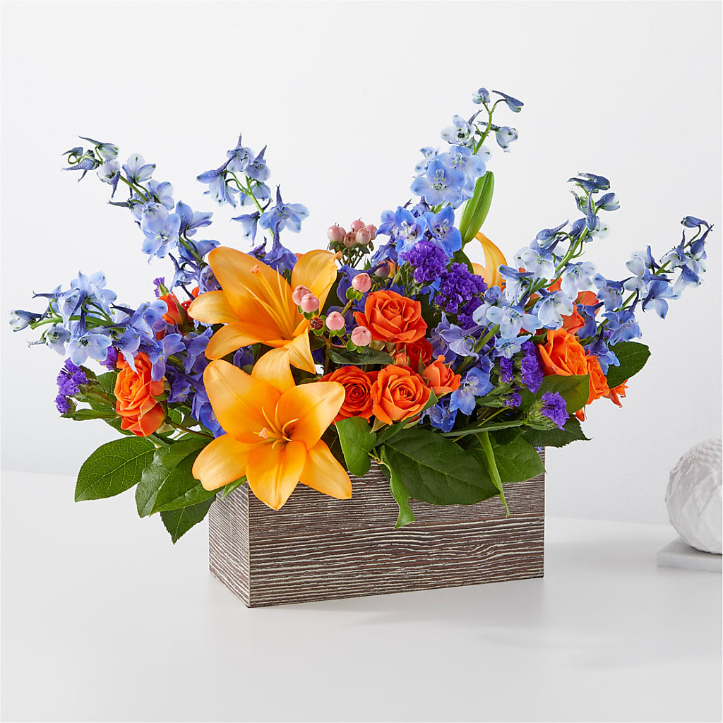 Radiant Citrus Box Bouquet – BOWS PETALS 'N LACE, Livingston TN
