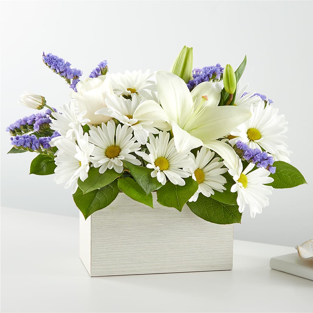 Beyond Blue Box Bouquet – BOWS PETALS 'N LACE, Livingston TN