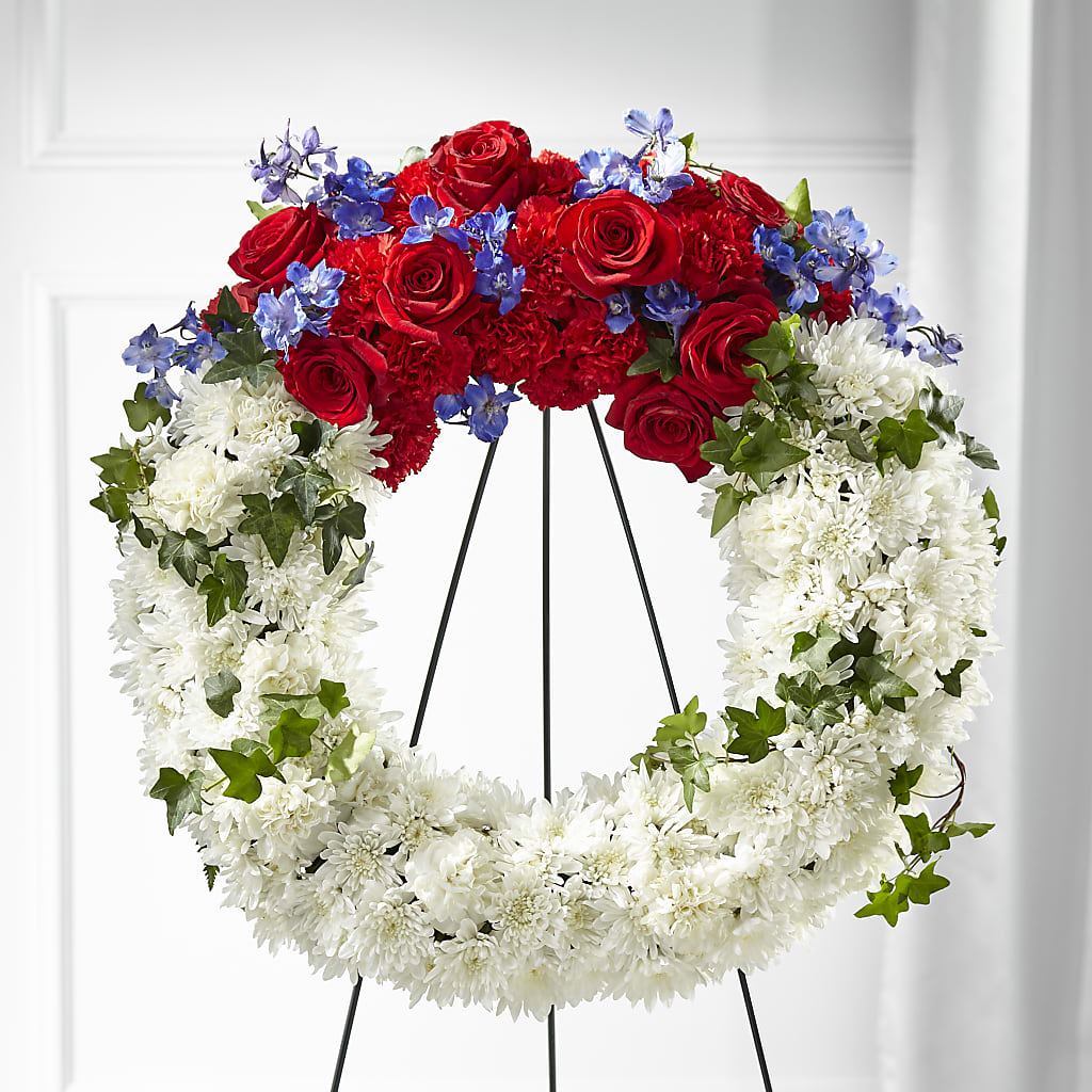 Patriotic Passion Wreath – BOWS PETALS 'N LACE, Livingston TN