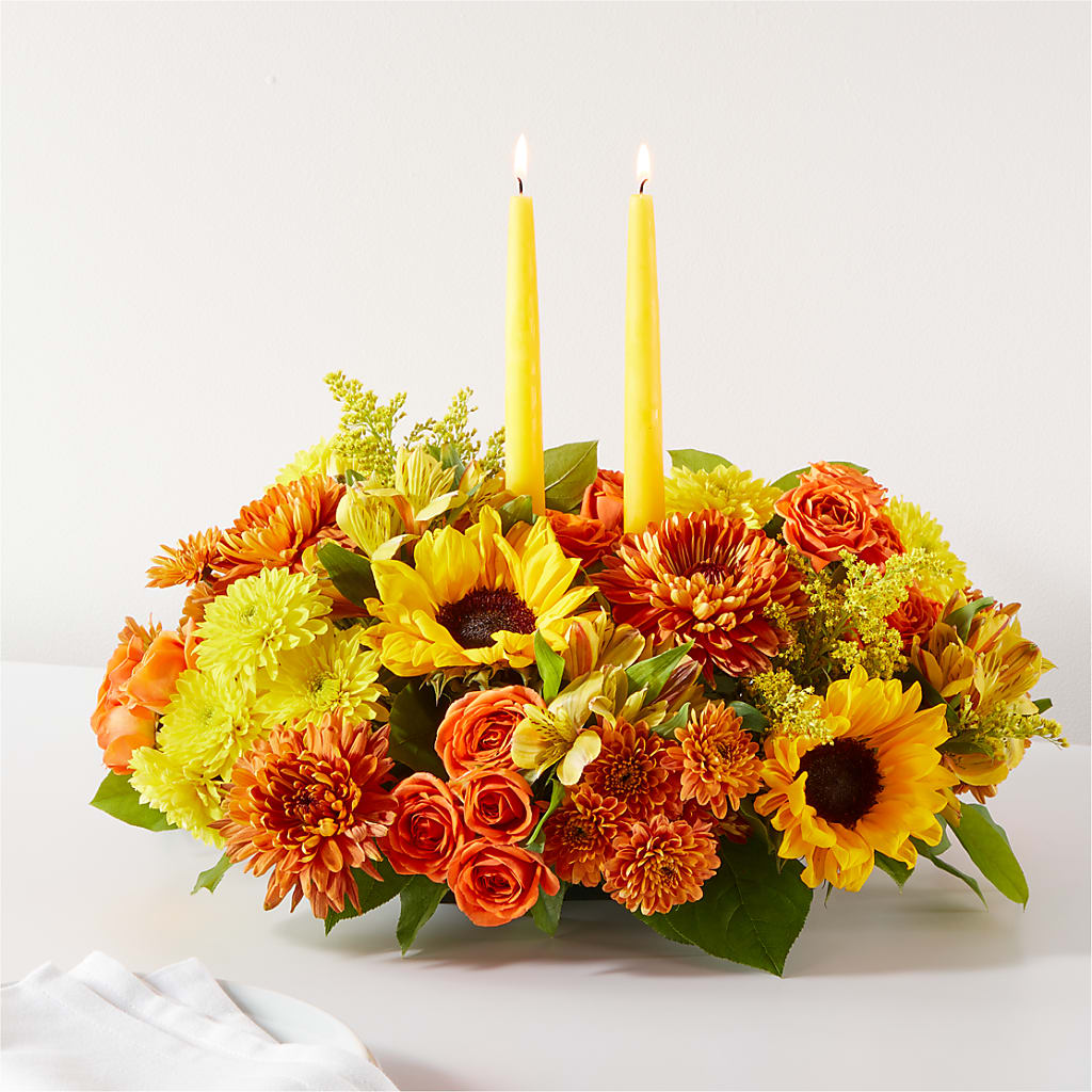 Autumn Harmony Centerpiece – BOWS PETALS 'N LACE, Livingston TN