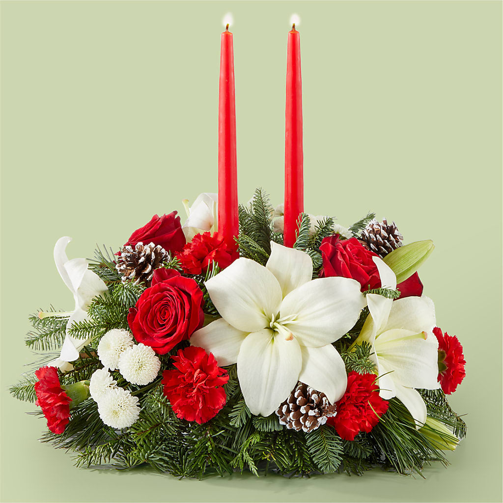 Seasonal Festivities Centerpiece – BOWS PETALS 'N LACE, Livingston TN