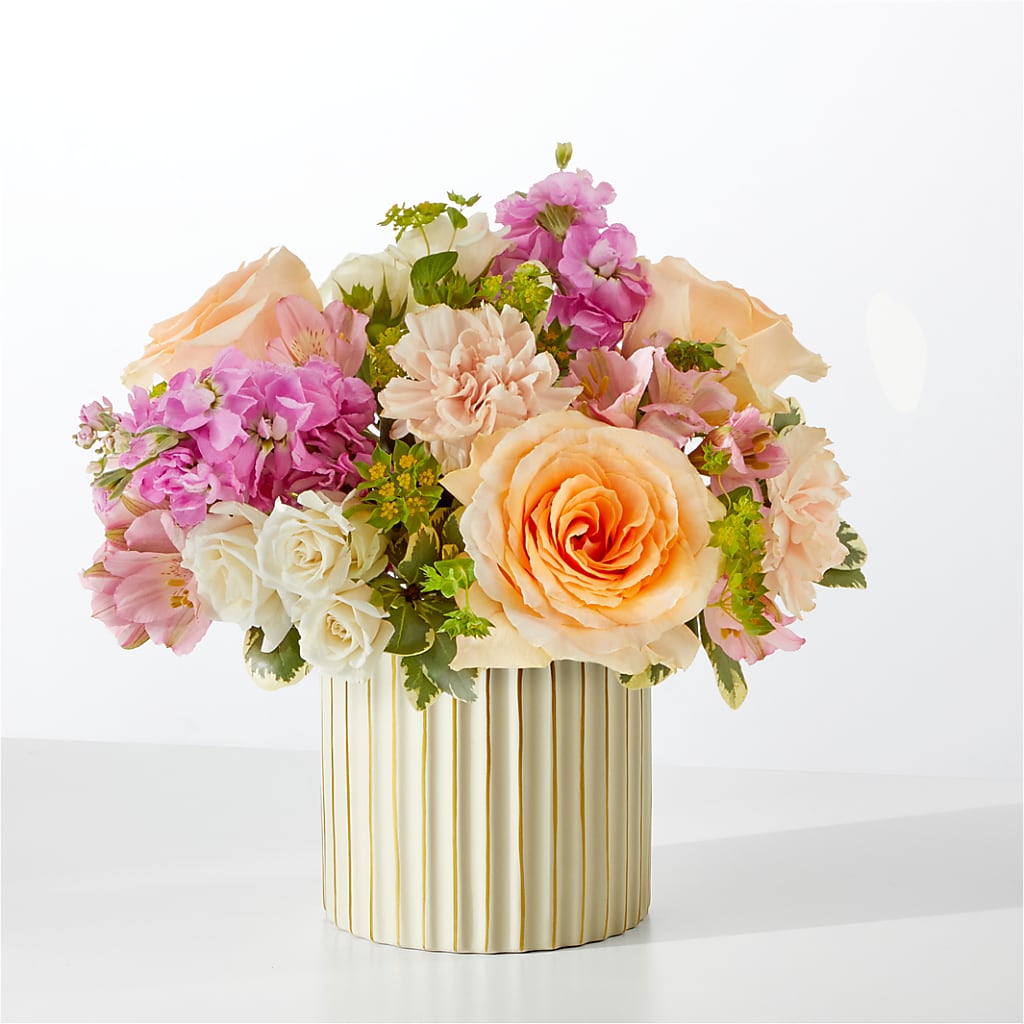 Paradise Bouquet with Ivory Vase – BOWS PETALS 'N LACE, Livingston TN