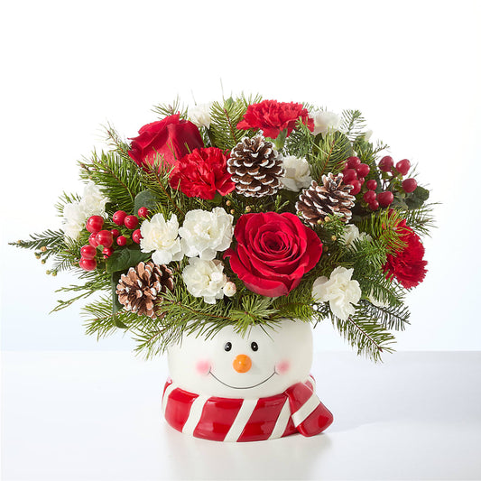 Jolly Snowman Bouquet – BOWS PETALS 'N LACE, Livingston TN