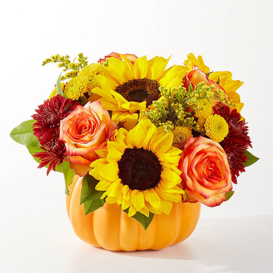 Golden Gourd Pumpkin Bouquet – BOWS PETALS 'N LACE, Livingston TN