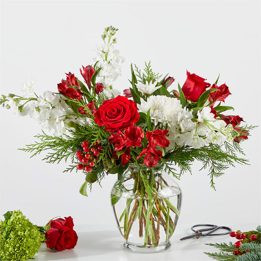 Merry Moment Bouquet – A Florist Original – BOWS PETALS 'N LACE, Livingston TN