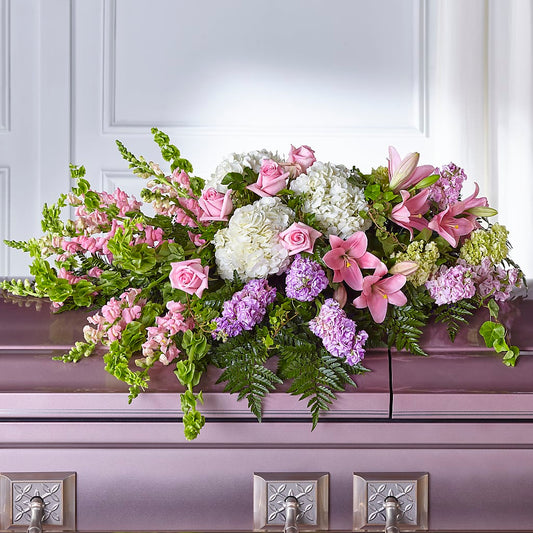 Life's Gratitude Casket Spray – BOWS PETALS 'N LACE, Livingston TN
