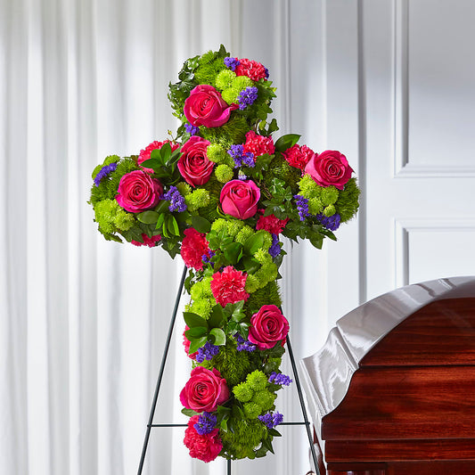 Tribute Rose Floral Cross – BOWS PETALS 'N LACE, Livingston TN