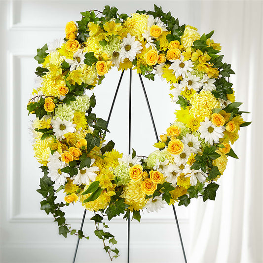 Golden Remembrance Wreath – BOWS PETALS 'N LACE, Livingston TN