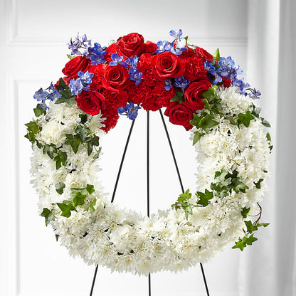 Patriotic Passion Wreath – BOWS PETALS 'N LACE, Livingston TN