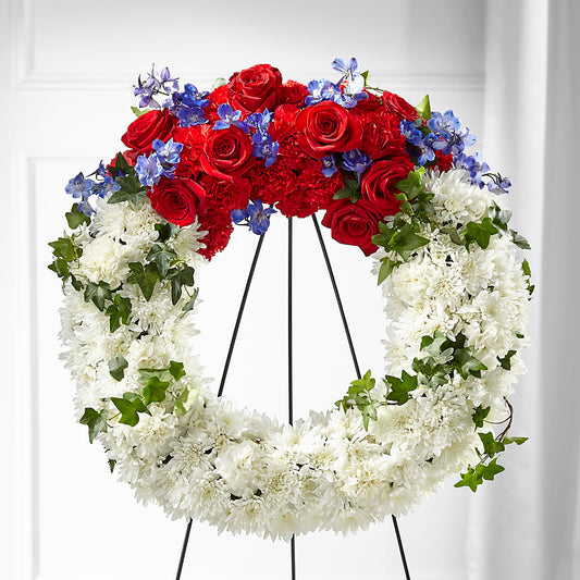 Patriotic Passion Wreath – BOWS PETALS 'N LACE, Livingston TN