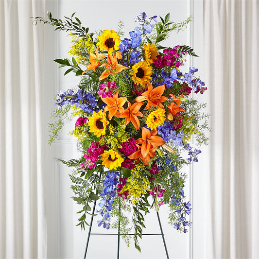 Sunlit Memories Standing Spray (Standard) – BOWS PETALS 'N LACE, Livingston TN