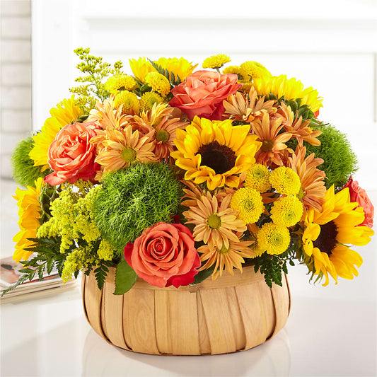 Harvest Sunflower Basket – BOWS PETALS 'N LACE, Livingston TN