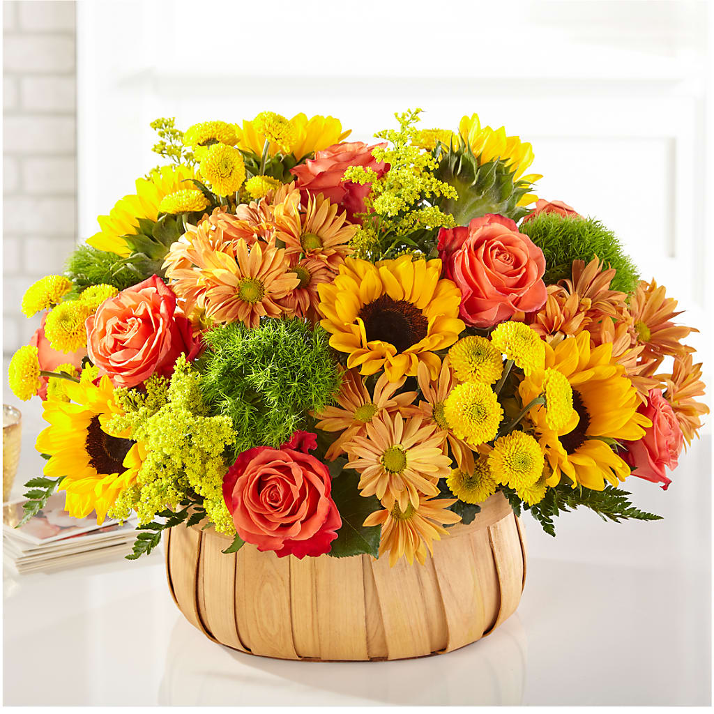 Harvest Sunflower Basket – BOWS PETALS 'N LACE, Livingston TN