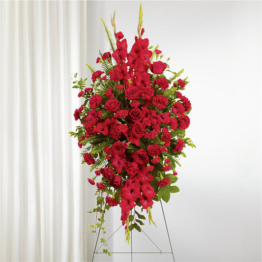 From the Heart Standing Spray – BOWS PETALS 'N LACE, Livingston TN