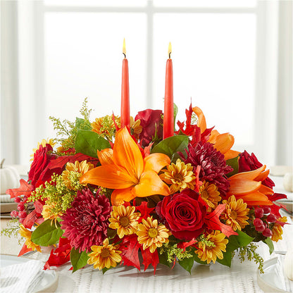 Autumn's Embrace Centerpiece – BOWS PETALS 'N LACE, Livingston TN