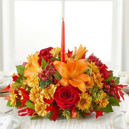 Autumn's Embrace Centerpiece – BOWS PETALS 'N LACE, Livingston TN